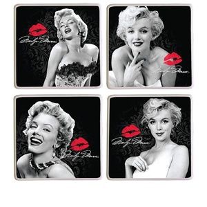 Marilyn Monroe 4 Piece Ceramic Coaster Set